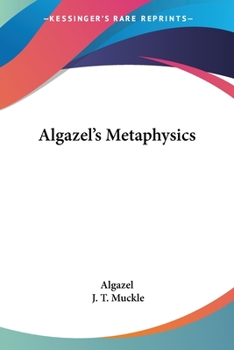 Paperback Algazel's Metaphysics Book
