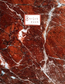 Paperback Sketchbook: Red Marble Sketchbook: 110 Pages of 8.5"x 11" Blank Paper for Drawing, Doodling or Sketching (Sketchbooks For Kids) Book