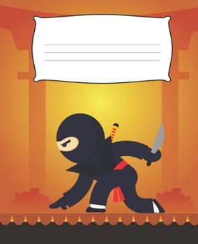 Paperback NINJA Composition Notebook: 7.5 X 9.25 Primary Ruled 110 pages book for girls, kids, school, students and teachers Book
