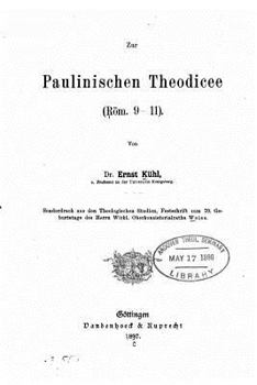 Paperback Zur paulinischen Theodicee, röm. 9-11 [German] Book