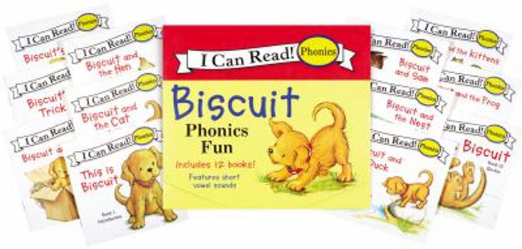 Paperback Biscuit 12-Book Phonics Fun!: Includes 12 Mini-Books Featuring Short and Long Vowel Sounds Book