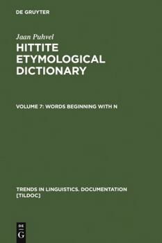 Hardcover Hittite Etymological Dictionary: Words beginning with N Book