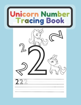 Paperback Unicorn Number Tracing Book: For Kids Book