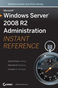 Paperback Microsoft Windows Server 2008 R2 Administration Instant Reference Book