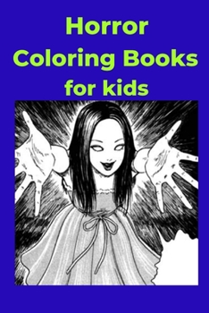 Paperback Horror Coloring Books for kids [Large Print] Book