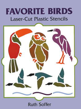 Paperback Favorite Birds Laser-Cut Plastic Stencils Book