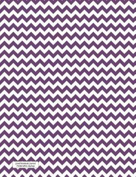 Paperback Lined Notebook Journal Purple White ZigZags: Wide Ruled Composition Notebook for Writer, Student, Teacher, Nurse, Intern. Keep Diary, Schedule, Lectur Book