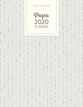 Paperback Popo 2020 Planner: Dated With To Do Notes - Monthly & Weekly - Blue Gray Drops Book