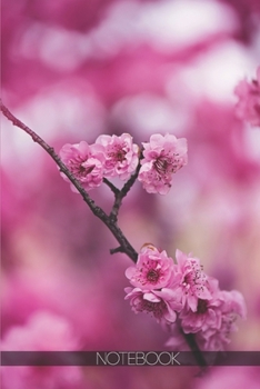 Paperback Notebook: Beautiful flowers cherry blossom bloom [110 pages]: Beautiful flowers cherry blossom bloom Book