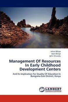 Paperback Management Of Resources In Early Childhood Development Centers Book