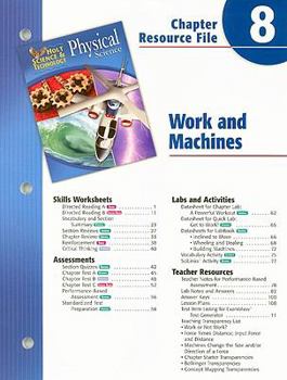 Paperback Holt Science & Technology Physical Science Chapter 8 Resource File: Work and Machines Book