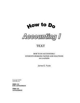 Paperback How to do Accounting I Text Book