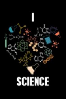 Paperback I ♥ Science: Lined A5 Notebook for Science Journal Book