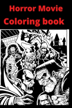 Paperback Horror Movie Coloring book [Large Print] Book
