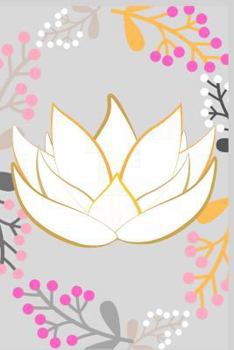 Paperback Gold Lotus Flower Notebook Abstract Art Journal: Lined 120 Pages 6 X 9 Book