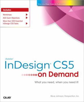 Paperback Adobe InDesign CS5 on Demand Book