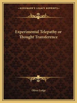 Experimental Telepathy or Thought Transference