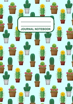 Journal Notebook: Journal, Notebook, Or Diary  | Cacti Pattern Cover Design | 120 Blank Lined Pages | 7" X 10" | Matte Finished Soft Cover
