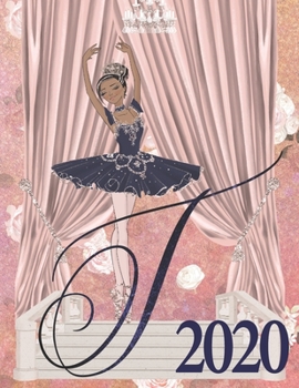 2020 Weekly Planner - Ballerina Princess Monogram Initial Letter “J”: dark skin ballet tutu toe shoes 12-Month Large Print Letter-Sized A4 Schedule ... in USA (2020 Ballerina Princess Dark Skin)