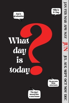 What day is Today?: Important Date Reminder Book For Birthdays, Anniversaries And Celebrations - Perpetual Calendar Date Keeper Monthly Overview