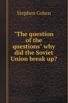 Hardcover The question of questions why did not the Soviet Union? [Russian] Book