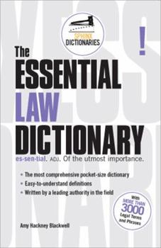 Paperback The Essential Law Dictionary Book