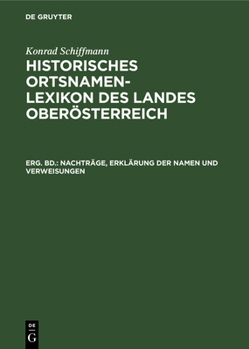 Hardcover Nachträge, Erklärung Der Namen Und Verweisungen [German] Book