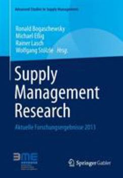 Paperback Supply Management Research: Aktuelle Forschungsergebnisse 2013 [German] Book