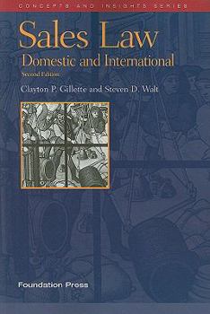 Paperback Sales Law: Domestic and International Book