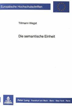 Paperback Die Semantische Einheit [German] Book