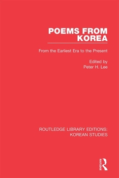 Hardcover Poems from Korea: From the Earliest Era to the Present Book