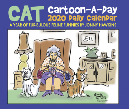 Calendar Cat Cartoon-A-Day by Jonny Hawkins 2020 Box Calendar Book