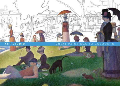 Paperback Art Studio Great Paintings to Colour In /anglais [French] Book