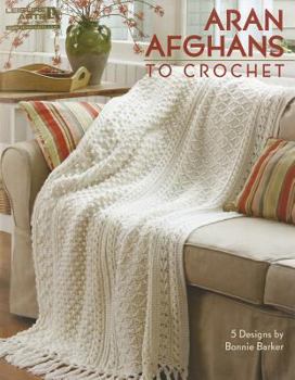 Paperback Leisure Arts Aran Afghans to Crochet Book