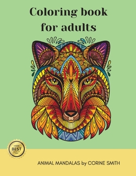 Paperback Adult coloring book - Animal mandala [Large Print] Book