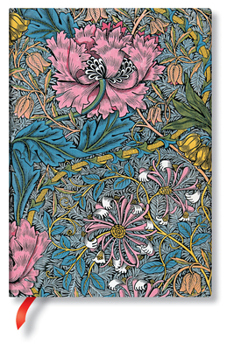 Misc. Morris Pink Honeysuckle MIDI Unlined Hardcover Journal, 144pg, 120gsm by Paperblanks (William Morris) Book