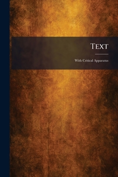 Paperback Text: With Critical Apparatus [Greek] Book