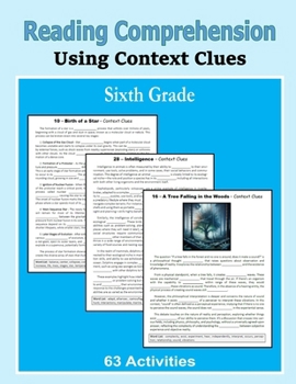 Paperback Reading Comprehension - Using Context Clues - Sixth Grade Book