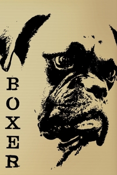 Paperback Boxer: Boxer Dog Lovers Stylish Blank Lined Notebook Journal Diary 6x9 Book