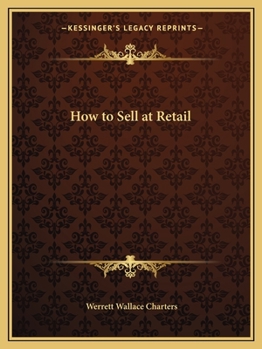 Paperback How to Sell at Retail Book