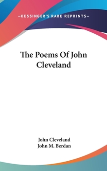 Hardcover The Poems Of John Cleveland Book
