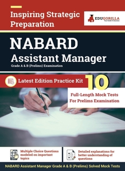 Paperback NABARD Assistant Manager Prelims Exam 2021 (Grade A & B) 10 Full-length Mock Tests (Solved) Preparation Kit by EduGorilla Book