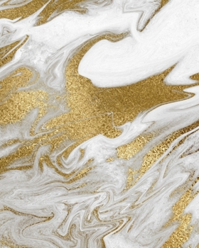 Paperback Liquid Gold Marble Composition Notebook - Large Ruled Notebook - 8x10 Lined Notebook (Softcover Journal / Notebook / Diary) Book