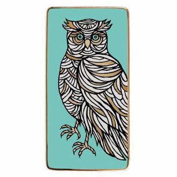 Misc. Patch NYC Owl Rectangle Porcelain Tray Book