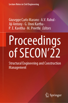 Hardcover Proceedings of Secon'22: Structural Engineering and Construction Management Book