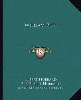 Paperback William Pitt Book