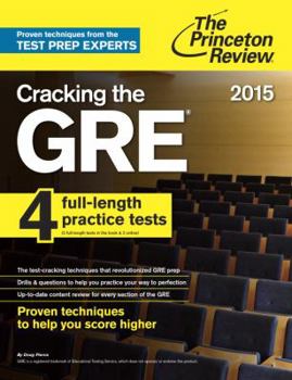 Paperback The Princeton Review Cracking the GRE 2015 (Graduate School Test Preparation) Book