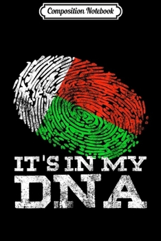 Composition Notebook: It's In My DNA Malagasy Gifts Island Country Madagascar Flag  Journal/Notebook Blank Lined Ruled 6x9 100 Pages