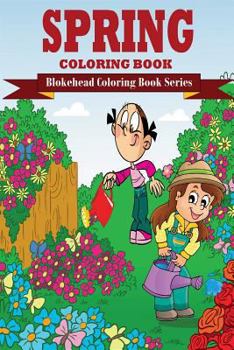 Paperback Spring Coloring Book [Large Print] Book