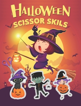 Paperback halloween Scissor Skills: happy halloween scissor skills preschool activity book for kids: Coloring and Cutting Practice for School Book